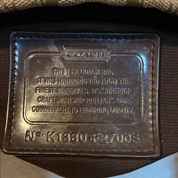 Coach Mini Signature Stripe File Tote Bag F27008 - Picture 3 of 9